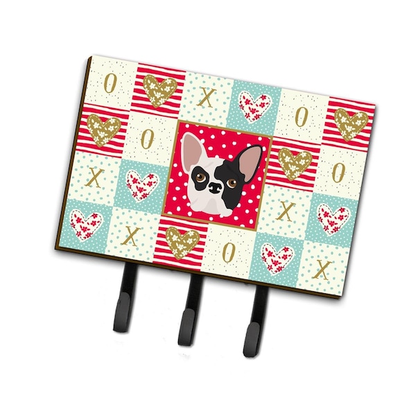 Carolines Treasures 6 x 2 x 9 in. French Bulldog Love Leash or Key Holder CK5200TH68 - main